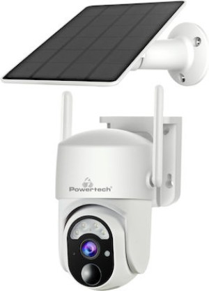 POWERTECH smart ηλιακή κάμερα PT-1177, 4MP, WiFi, SD, PTZ, IP65