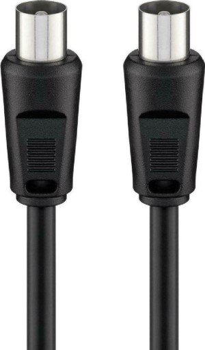 Goobay Καλώδιο Κεραίας Coax male - Coax male Μαύρο 1.5m (68146)