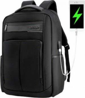 ARCTIC HUNTER τσάντα πλάτης B00121C-BK με θήκη laptop 15.6, μαύρη