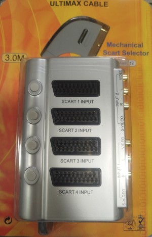 Καλώδιο Adapter SCART 1M/4F+3RCA ΧΕΙΡ. 3m SA0112 MXC