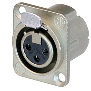 NEUTRIK NC3FD-LX 3-PIN NICKEL ΘΗΛ.XLR ΒΑΣ.ΤΕΤΡ.