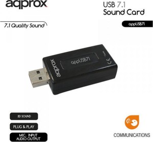 Aprox USB71 Tarjeta de sonido USB externa 7.1