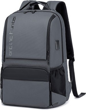 ARCTIC HUNTER τσάντα πλάτης B00532 με θήκη laptop 15.6, USB, 28L, γκρι