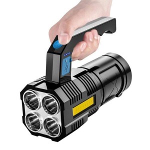 GM11742 Plastic LED Flashlight 12W 500 Lumens with Built-in 18650 Battery