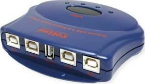 Roline Manual USB 2.0 Printer Switch, 4 Ports - 14.01.2334