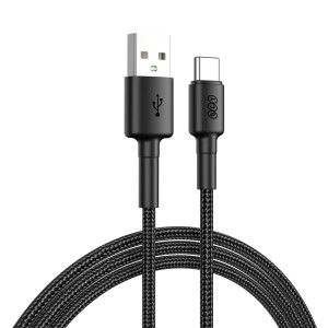 QCY USB-A to Type-C braided wire Cable Fast Charging & Data, 60W TPE+ high densidy 1,2m