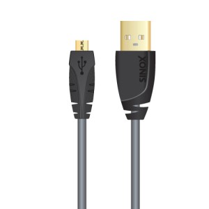 Sinox Regular USB 2.0 to micro USB Cable Μαύρο 1m SXC4901