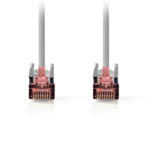 NEDIS CCGL85221GY20 Καλώδιο δικτύου CAT 6, S/FTP, 2.00m σε γκρι χρώμα.