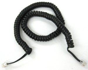 Spiral-Telefonkabel 4P4C 5m T205-44 (208) Schwarz