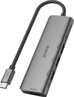 Estación de acoplamiento PROLINK tipo C a USBx3 + HDMI + tipo C para MAC y IPADpro