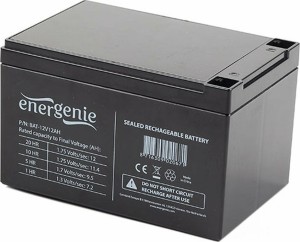 Energenie USV-Batterie mit 12 Ah Kapazität und 12 V Spannung BAT-12V12AH