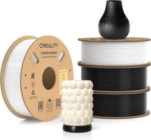 Creality Hyper-PETG Value Pack 4kg - 2x Black & 2x White 3D Printer Filament, fast print, 4kg 1.78