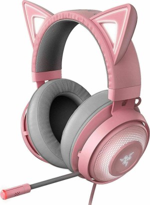 Razer KRAKEN KITTY QUARTZ - Auriculares para juegos Chroma USB (RZ04-02980200-R3M1)