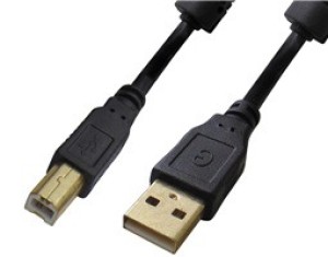 USB 2.0 A/MB/M 3m DATA CABLE WITH HIGH SPEED FERRIT BLACK BLS VZN
