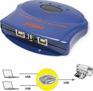 Interruptor de impresora manual USB 2.0 Roline - 14.01.2332-20