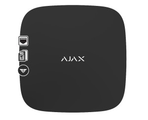 Ajax HUB 2 (4G) Schwarzes drahtloses Alarmpanel
