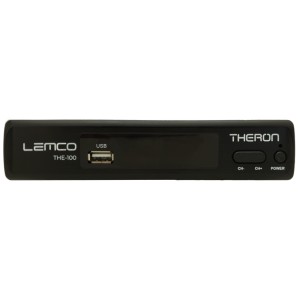 Lemco Theron THE-100 Ψηφιακός Δέκτης Mpeg-4 Full HD (1080p) με Λειτουργία PVR (Εγγραφή σε USB) Σύνδεσεις HDMI / USB
