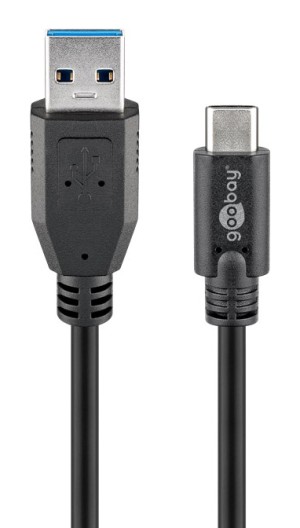 GOOBAY cable USB 3.0 to USB-C 71221, 5Gbit/s, 2m, black