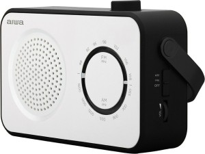 Radio portatile Aiwa R-190BW di alimentazione / batteria bianca