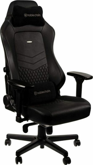 Silla para juegos de cuero real Hero de Noblechairs (NBL-HRO-RL-BLA)