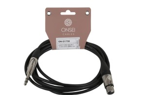 Onsei ON-I31730 Καλώδιο σήματος 3-pin XLR Θηλυκό - 6,3mm Jack Stereo 3m