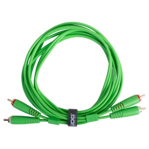U97001GR Ultimate Audio Cable Set RCA - RCA Green Straight 1.5m