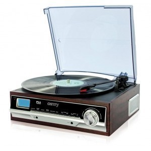 Camry CR-1113 Turntable with Built-in Brown Speakers