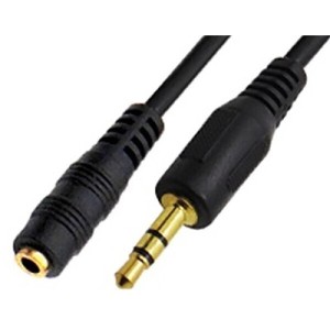 CABLE DE AUDIO 3.5mm ESTÉREO MACHO A 3.5mm ESTÉREO HEMBRA 3m CHAPADO ORO R305 BOLSA VZN