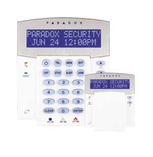 Paradox K32LX Tastiera LCD blu a 32 caratteri con ricetrasmettitore integrato 868MHz