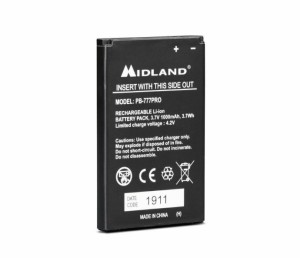 Batteria Midland 777 Pro agli ioni di litio da 1000 mAh