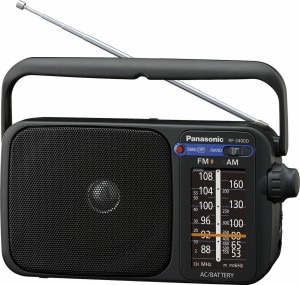 Panasonic RF-2400DEG-K Power/Battery Portable Radio Black