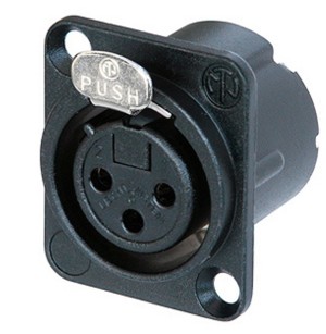 NEUTRIK NC3FD-LX-B 3-PIN ΜΑΥΡΟ ΘΗΛ.XLR ΒΑΣ.ΤΕΤΡ.