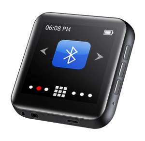 RUIZU MP3 Player M4 με Ηχείο, 1.8, 16GB, BT, Ελληνικό Μενού, Μαύρο