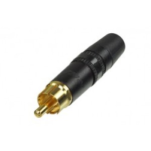 REAN RF2C-B-0 RCA MALE CONTACTS BLACK BOOT AND SHELL