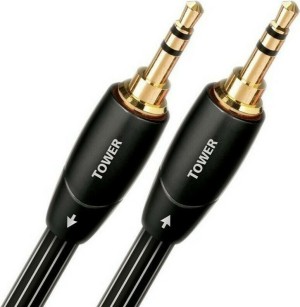 Audioquest Καλώδιο Ήχου 3.5mm male - 3.5mm male Μαύρο 1m με Επίχρυσους Ακροδέκτες Tower