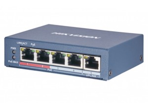 Hikvision DS-3E0105P-E(B) 5 Ports Unmanaged PoE Switch 802.3af/at 60W Max