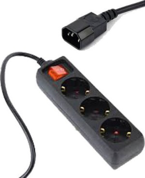 Energenie EG-PSU3-01 Multi-Socket Netzteil mit Schalter für USV (C3) Schwarz
