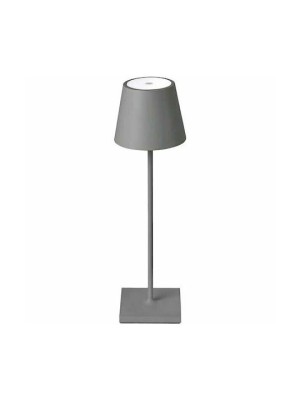 V-TAC Lampada da Tavolo 3W 70lm 180° IP20 Ricaricabile Touch Dimmerabile Bianco Caldo Grigio Corpo 2881