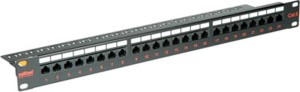 RolinePatch 26.11.0362-3 Panel 19 24 puertos Cat6 UTP Negro