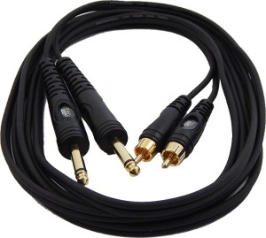 Bridgecable Cable 2x 6.3mm male - 2x RCA male 3m (TPC-014A)