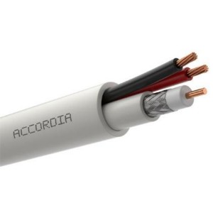 ACCORDIA CC-100 Καλώδιο για CCTV εφαρμογές 1x mini RG59 + 2x0.50mm (μέτρο)