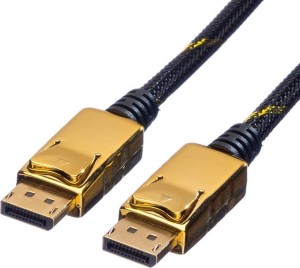 Roline 11.04.5644-10 Puerto de pantalla de cable 1M chapado en oro (4K)