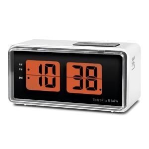 LIFE RETROFLIP II B&W Ψηφιακό ρολόι / ξυπνητήρι με οθόνη LCD και retro flip design