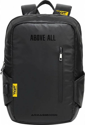 Armaggeddon SHIELD5 Wasserdichter Rucksack für Laptop 15.6 - Schwarz