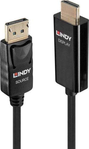 Lindy Cable DisplayPort male - HDMI male 3m Μαύρο (40917)