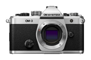 Olympus OM-System OM-3 body silver, CB-USB13 USB cable, Shoulder strap, Instruction manual, Warranty