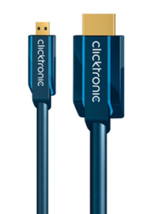 Clicktronic, 70330, HDMI-Kabel in HDMI-Mikro 5m
