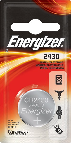 Energizer, CR2430, 3V Lithiumbatterie