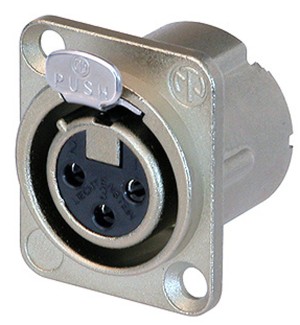 3 PIN ΘΗΛΥΚΟ  XLR ΣΑΣΣΙ D TYPE ΑΣΠΡΟ