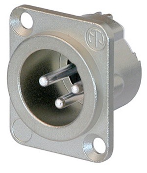 3 PIN ΑΡΣΕΝΙΚΟ  XLR ΣΑΣΣΙ D TYPE ΑΣΠΡΟ